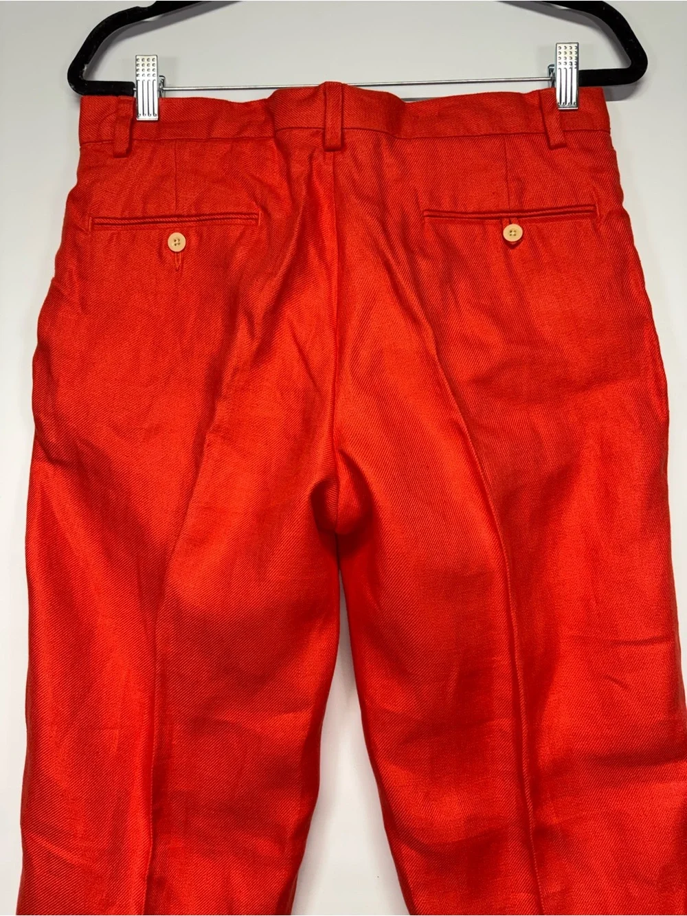 ✨Polo by Ralph Lauren Men’s 100% Linen Pants Vibrant Orange Chinos Size 31x30